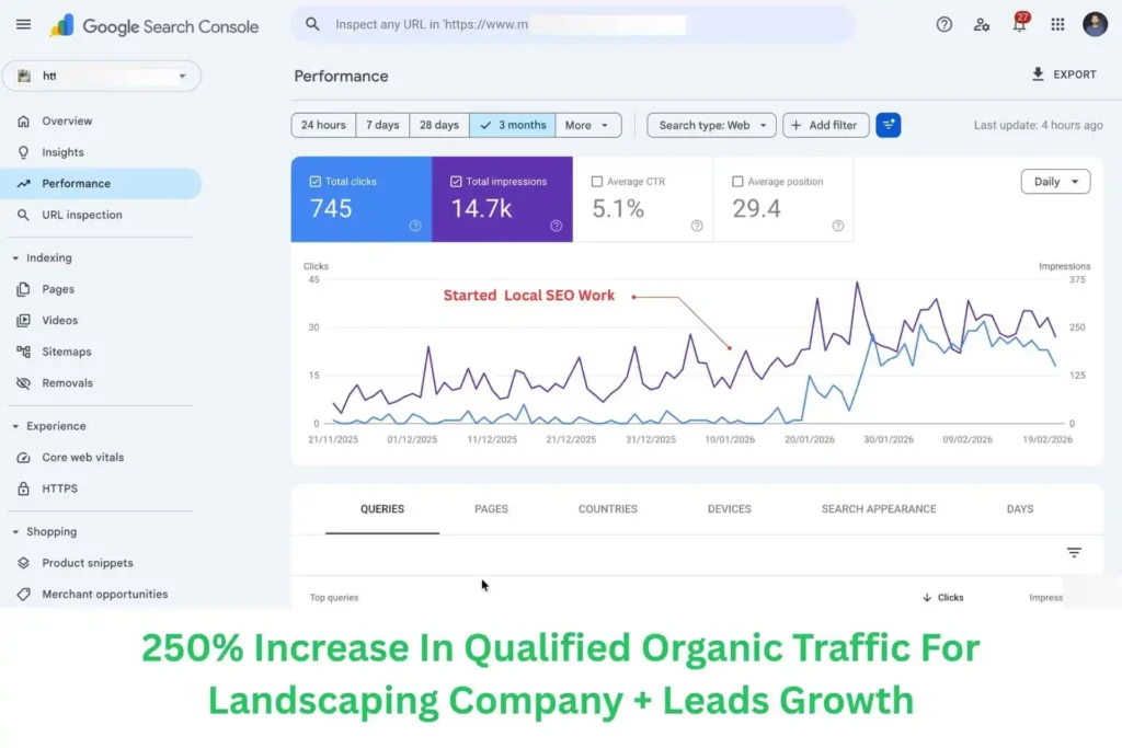 GBP Optimization 2 Local SEO Case Study For Landscaping Company Website
